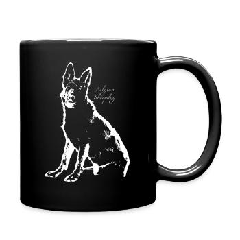 Belgian shepherd dog - Full Colour Mug - black - Right