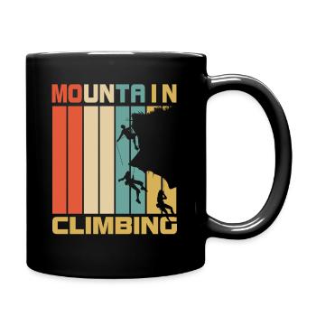Climbing retro gift - Full Colour Mug - black - Right
