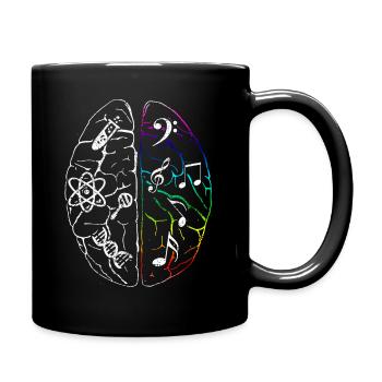 Brain Neurology - Tasse einfarbig - Schwarz - Rechts