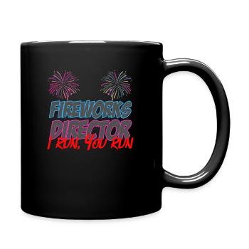 Fireworks 4 July Funny - Full Colour Mug - black - Right