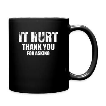 Broken Bones Hurt - Funny Get Well Soon - Full Colour Mug - black - Right