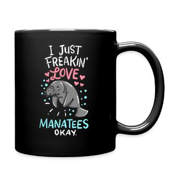 manatee - Full Colour Mug - black - Right