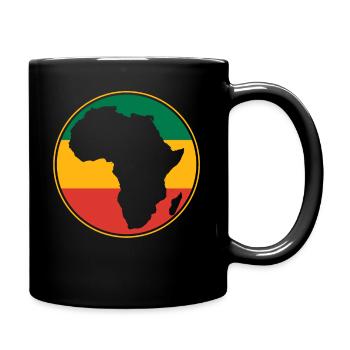 Afrikanische Karte - Tasse einfarbig - Schwarz - Rechts