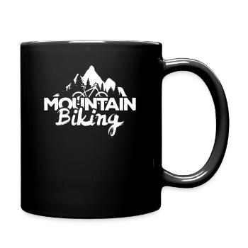 Mountain bike outfit MTB mountains - Full Colour Mug - black - Right