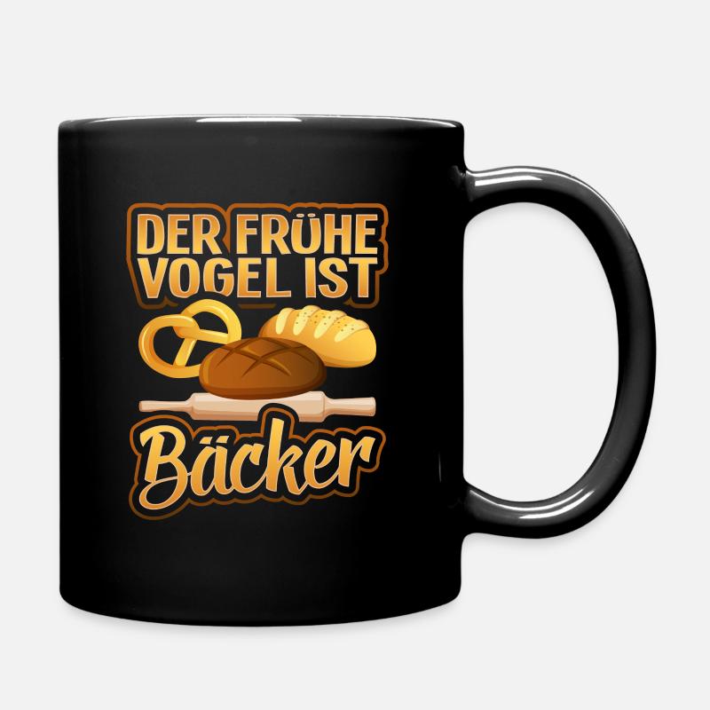 Backen Bäcker Beckerin - Tasse einfarbig - Schwarz