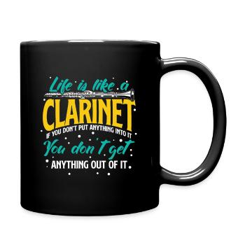 Klarinette - Tasse einfarbig - Schwarz - Rechts