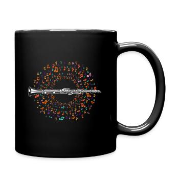Clarinet music - Full Colour Mug - black - Right