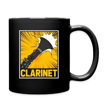 Klarinette - Tasse einfarbig - Schwarz - Rechts