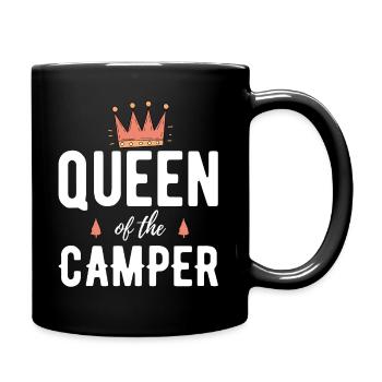 Queen Of The Camper - Conception de camping pour femmes - Mug uni - noir - Droite