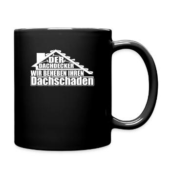 Dachdecker Dachdeckerin Dachspengler - Tasse einfarbig - Schwarz - Rechts
