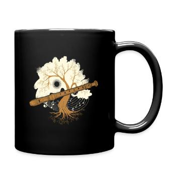 flûte - Mug uni - noir - Droite