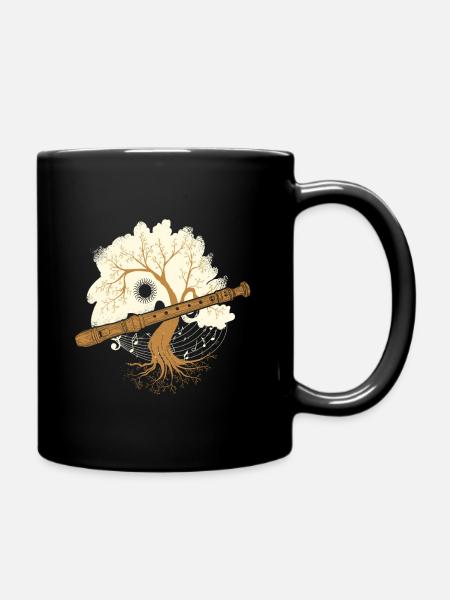 Flöte - Tasse einfarbig - Schwarz