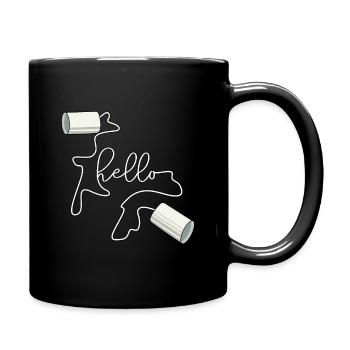 Analoges Telefon Nostalgie Retro Geschenkidee Cool - Tasse einfarbig - Schwarz - Rechts