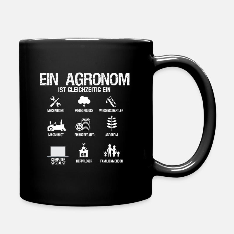 Lustiges Agronom Bauer Landwirt Traktor Geschenk - Tasse einfarbig - Schwarz