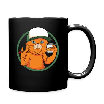 Malt Whiskey Alkohol Katze Kitten Scotch Geschenk - Mug uni - noir - Droite
