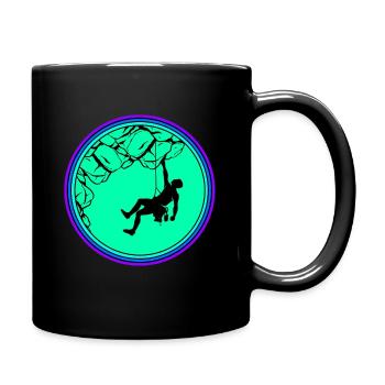 Climbing Climber Climbing Wall Mountain Rock Sport - Full Colour Mug - black - Right