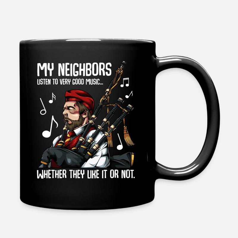 bagpipes - Full Colour Mug - black