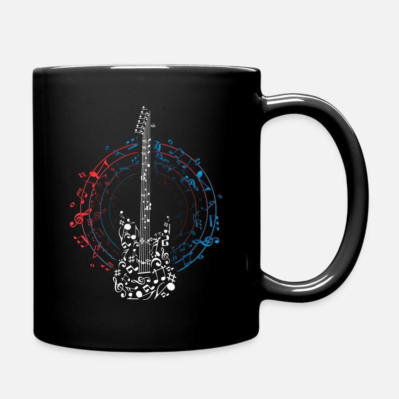 guitar - Full Colour Mug - black