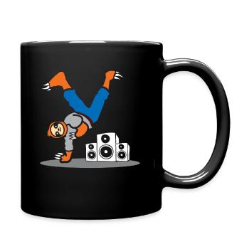 Faultier Urban Street Break Dance Kostüm Musik - Tasse einfarbig - Schwarz - Rechts
