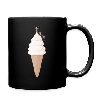 Climbing on an ice cream cone - Full Colour Mug - black - Right