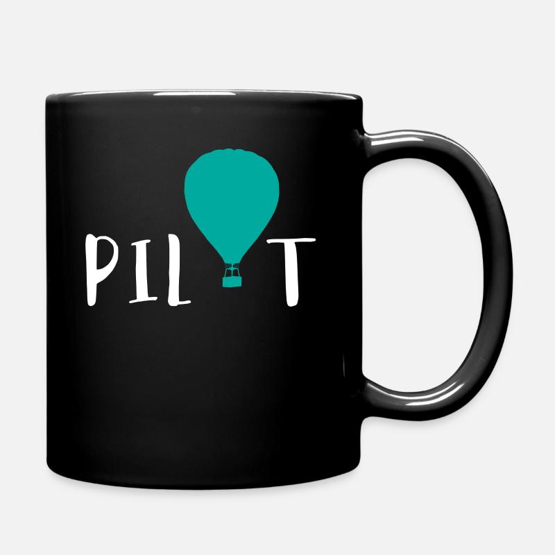 Heißluftballon - Tasse einfarbig - Schwarz