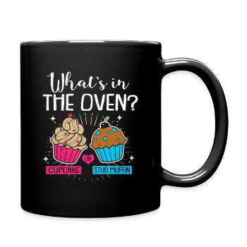 Schwangerschaft - Tasse einfarbig - Schwarz - Rechts