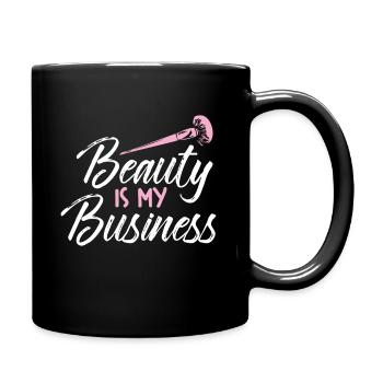 Schönheit ist mein Beruf Make-up Kosmetikerin - Tasse einfarbig - Schwarz - Rechts