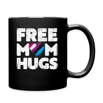 Chemise Free Hugs Maman, Free Mugs Hugs Genderfluid - Mug uni - noir - Droite