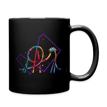 Cadeau de polygone de montagnes russes - Mug uni - noir - Droite