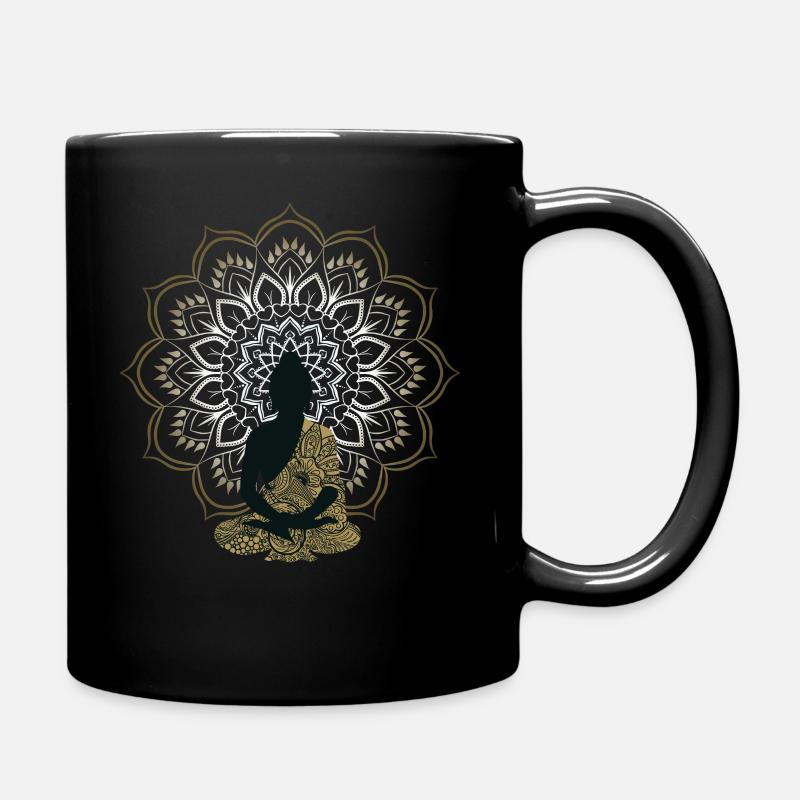 Buddha Mandala Yoga Buddhismus - Tasse einfarbig - Schwarz