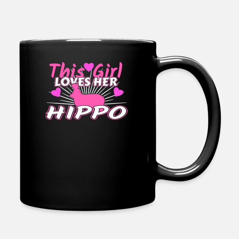 Nilpferd - Tasse einfarbig - Schwarz