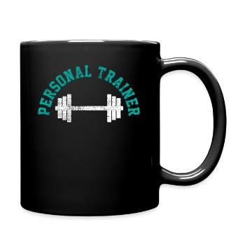 Fitnesstrainer - Tasse einfarbig - Schwarz - Rechts
