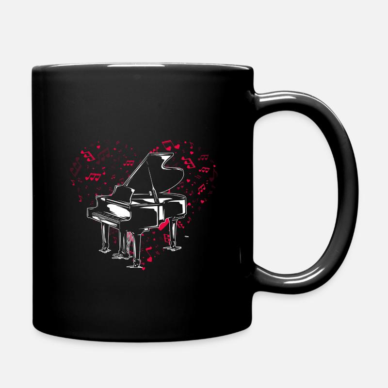 Klavier - Tasse einfarbig - Schwarz