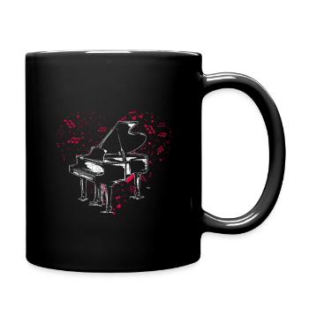 Piano musical instrument - Full Colour Mug - black - Right