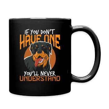 Rottweiler pet - Full Colour Mug - black - Right