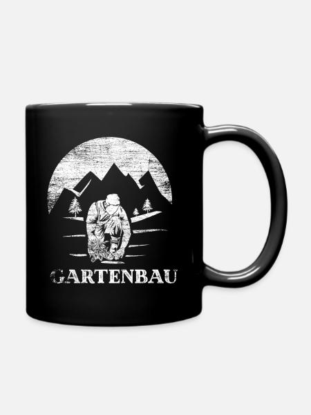Gartenarbeit Gartenbau - Tasse einfarbig - Schwarz