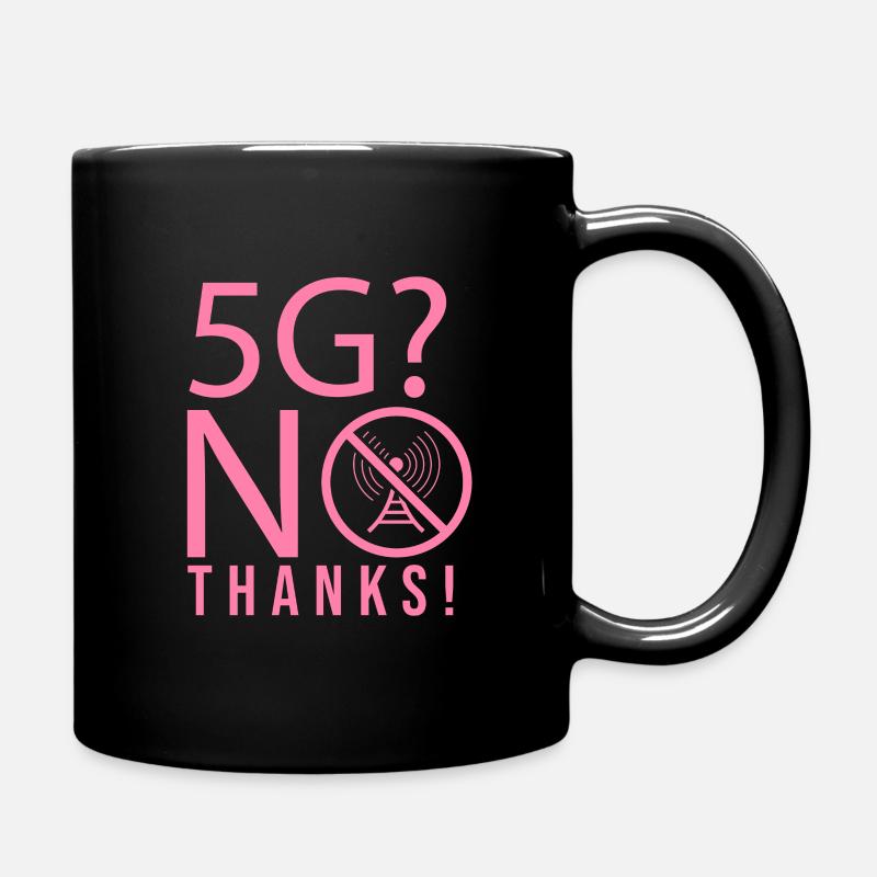 Netzwerk 5G Mobilfunk Gegen 5G Strahlung - Tasse einfarbig - Schwarz