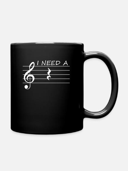 Ich brauche eine Pause Musiker Band Chor Orchester - Tasse einfarbig - Schwarz