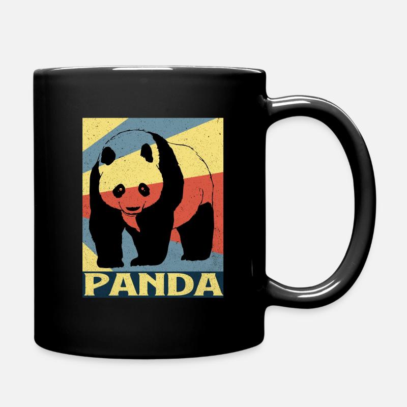 Panda - Tasse einfarbig - Schwarz
