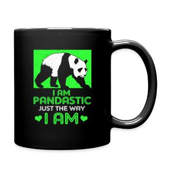 Panda - Tasse einfarbig - Schwarz - Rechts