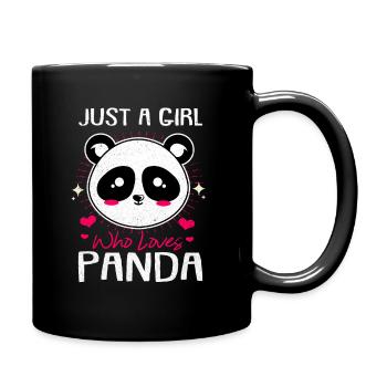 Panda - Tasse einfarbig - Schwarz - Rechts