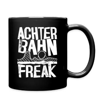 Achterbahn Freak I Achterbahn Design Vintage weiss - Tasse einfarbig - Schwarz - Rechts