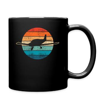 plane - Full Colour Mug - black - Right