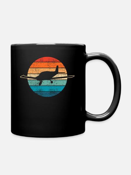 avion - Mug uni - noir