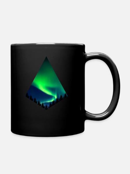 Aurora Borealis - Polarlichter - Tasse einfarbig - Schwarz