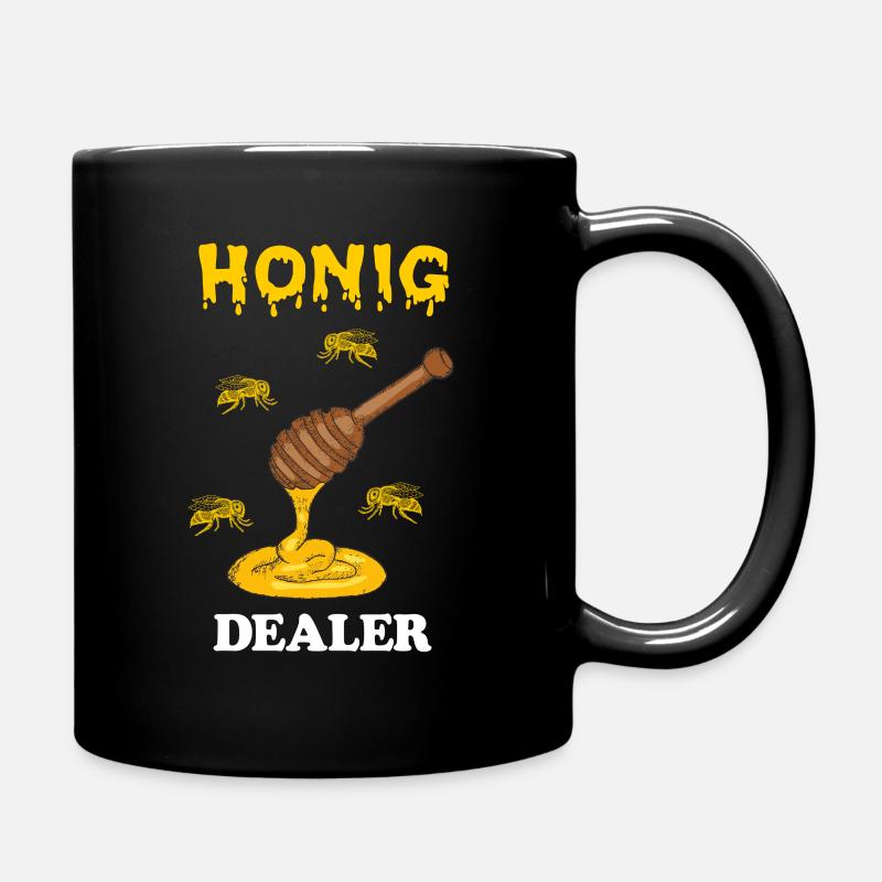 Biene - Tasse einfarbig - Schwarz