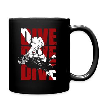 Plongée - Mug uni - noir - Droite