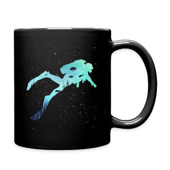 La plongée dans les océans - Mug uni - noir - Droite