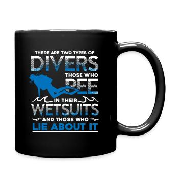 Plongeurs plongeurs - Mug uni - noir - Droite