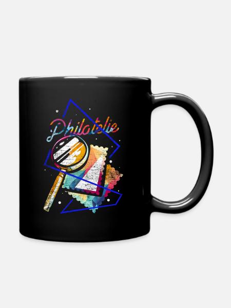 Philatelie Polygon Geschenk - Tasse einfarbig - Schwarz